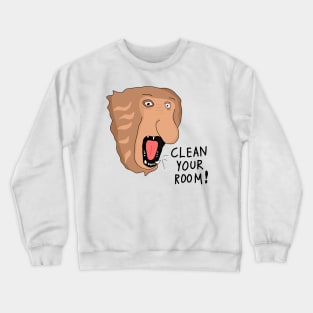 Clean Your Room -  Funny Cartoon Illustration of Proboscis Monkey Crewneck Sweatshirt